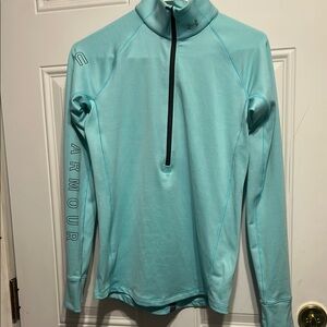 Under Armour Blue and Green Sweatshirt with High Collar and Slim Fit